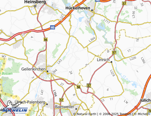 MICHELIN Beeck map - ViaMichelin