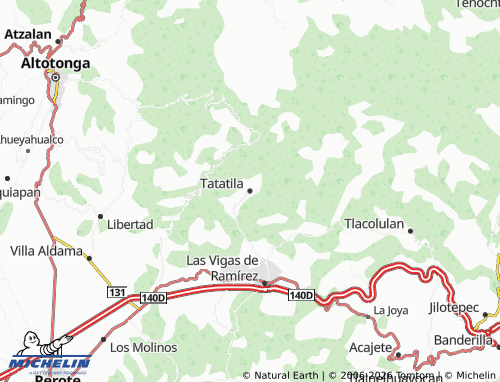 Mapa MICHELIN Tatatila - ViaMichelin