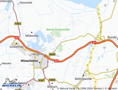MICHELIN-Landkarte Beerta - ViaMichelin