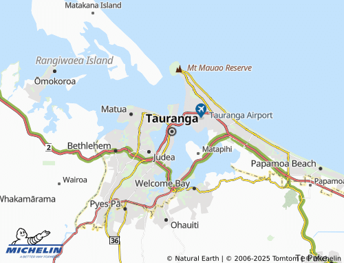 MICHELIN Tauranga map - ViaMichelin