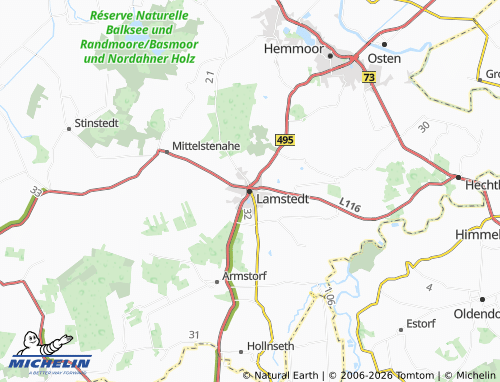 MICHELIN Lamstedt map - ViaMichelin