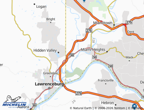 Kaart MICHELIN Elizabethtown - ViaMichelin