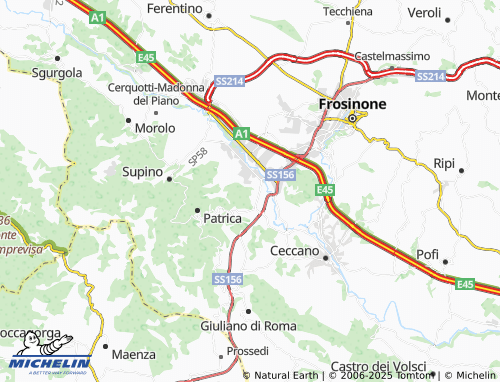 MICHELIN Ferruccia map - ViaMichelin