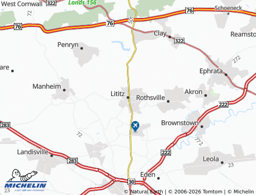 Carte MICHELIN Lititz - ViaMichelin