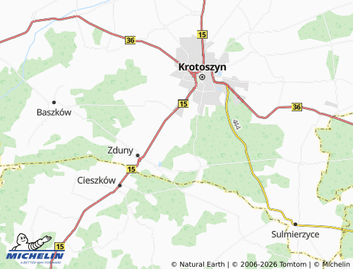 MICHELIN Perzyce map - ViaMichelin