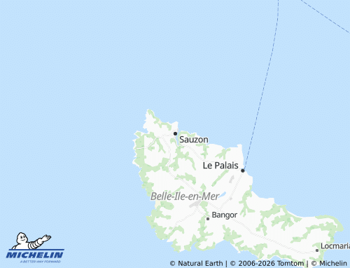 MICHELIN Sauzon map - ViaMichelin
