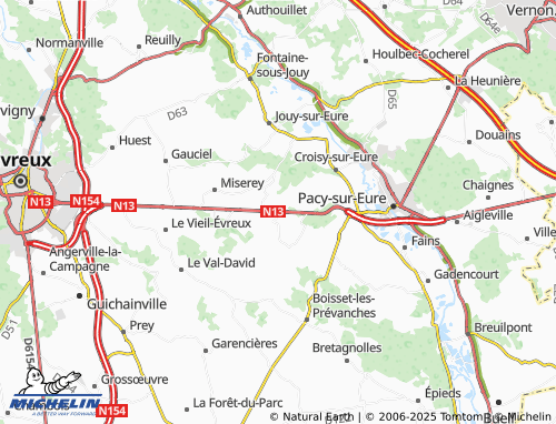 MICHELIN Caillouet-Orgeville map - ViaMichelin