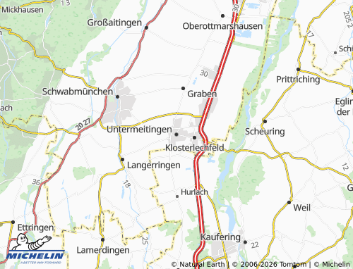 Mappa MICHELIN Untermeitingen - ViaMichelin