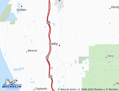 MICHELIN Shelby map - ViaMichelin