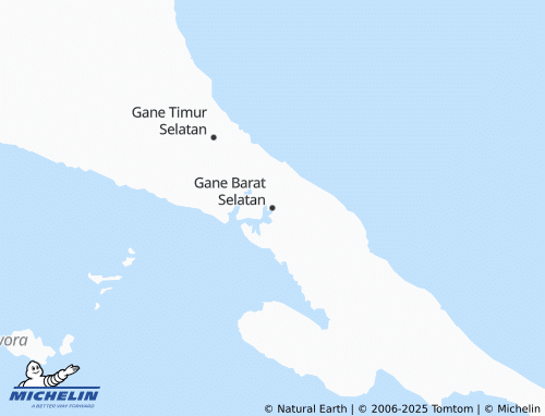 MICHELIN Gane Barat Selatan map - ViaMichelin