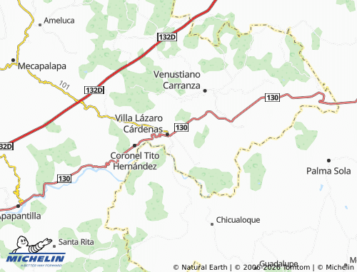 MICHELIN Ampliación El Huasteco map - ViaMichelin