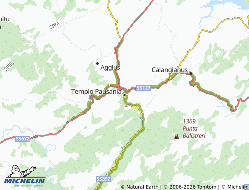 Carte MICHELIN Tempio Pausania - ViaMichelin