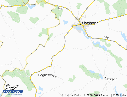 MICHELIN Zamęcin map - ViaMichelin