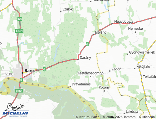 Mapa MICHELIN Darány - ViaMichelin