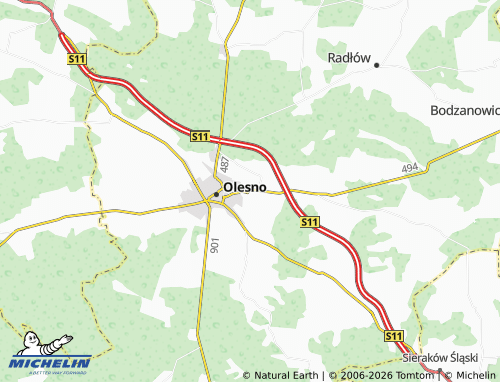 Carte MICHELIN Świercze - ViaMichelin
