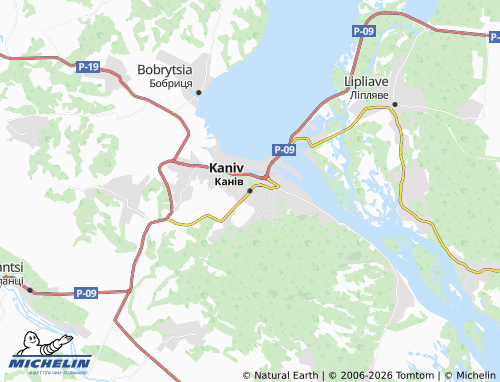 Mapa MICHELIN Kániv - ViaMichelin