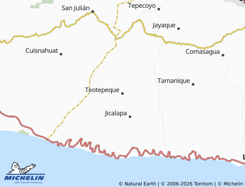 Mapa MICHELIN Teotepeque - ViaMichelin