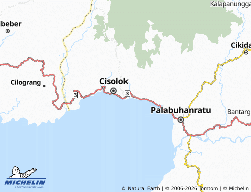MICHELIN Karangpapak map - ViaMichelin
