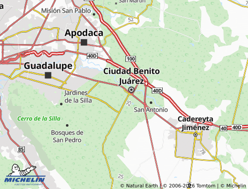 Mappa MICHELIN Haciendas de Villa de Juárez - ViaMichelin