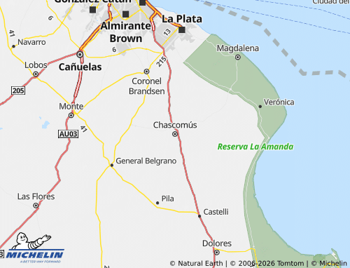 Mapa MICHELIN Chascomús - ViaMichelin