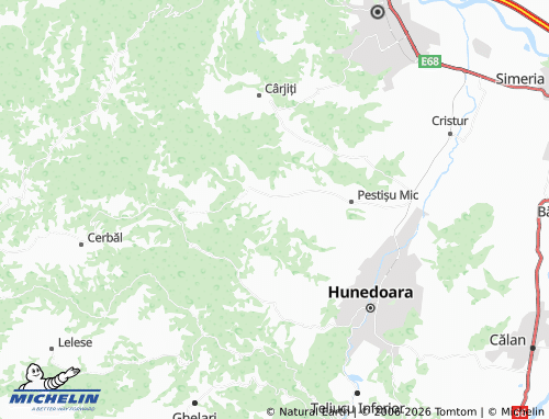 MICHELIN Valea Nandrului map - ViaMichelin