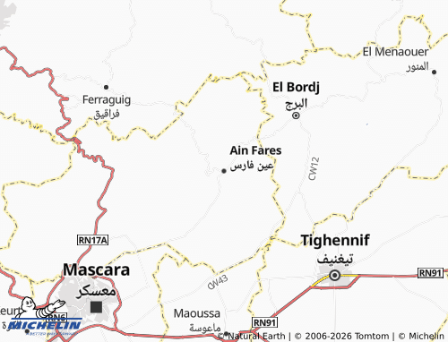 Mapa MICHELIN Ayn Faris - ViaMichelin