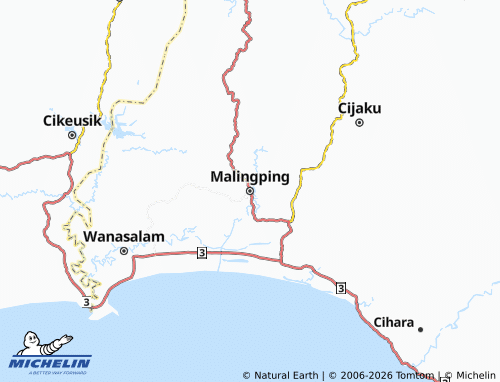 MICHELIN Malingping map - ViaMichelin
