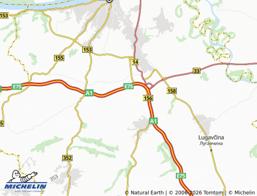 Mapa MICHELIN Vrbovac - ViaMichelin