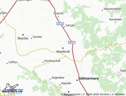 MICHELIN Akselendi map - ViaMichelin