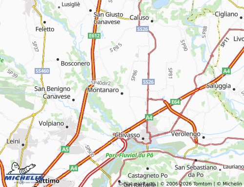 Mapa MICHELIN Montanaro - ViaMichelin