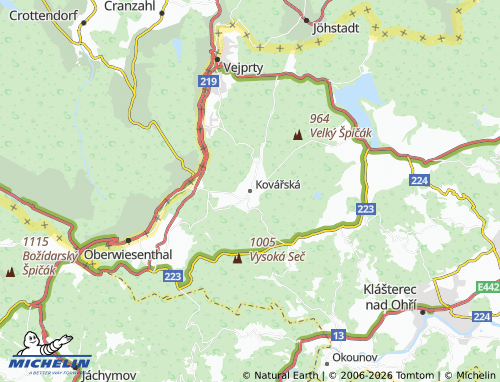 Mappa MICHELIN Kovářská - ViaMichelin