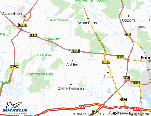 MICHELIN Zweeloo map - ViaMichelin