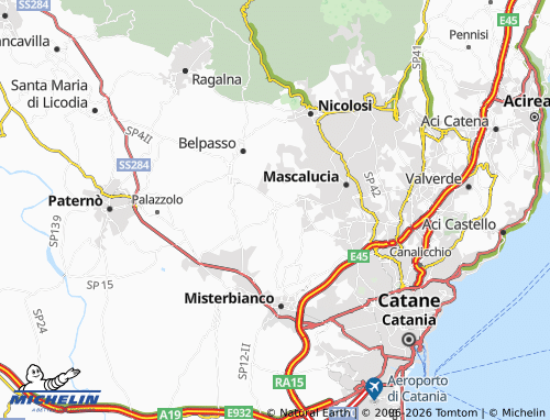 Mappa MICHELIN Camporotondo Etneo - ViaMichelin