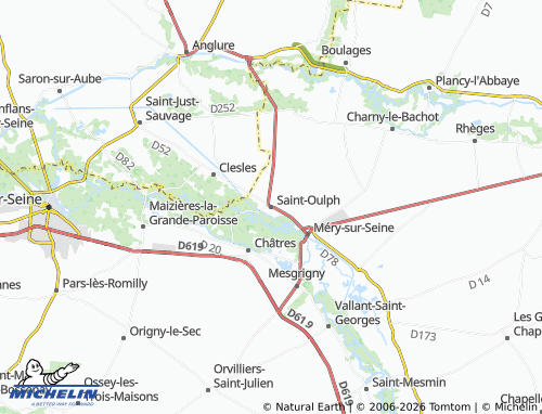 Mappa MICHELIN Saint-Oulph - ViaMichelin