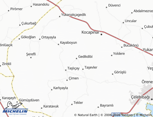 Mapa MICHELIN Gedikdibi - ViaMichelin