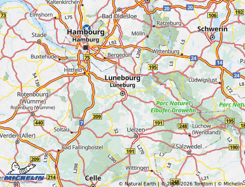 MICHELIN Lüneburg map - ViaMichelin