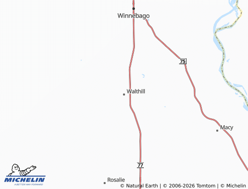 Mappa MICHELIN Walthill - ViaMichelin
