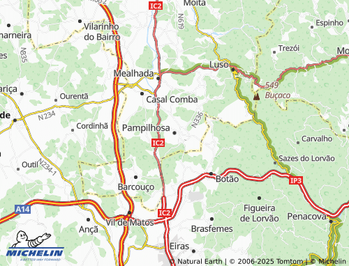 MICHELIN Pampilhosa map - ViaMichelin