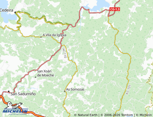 MICHELIN Riba de Arriba map - ViaMichelin
