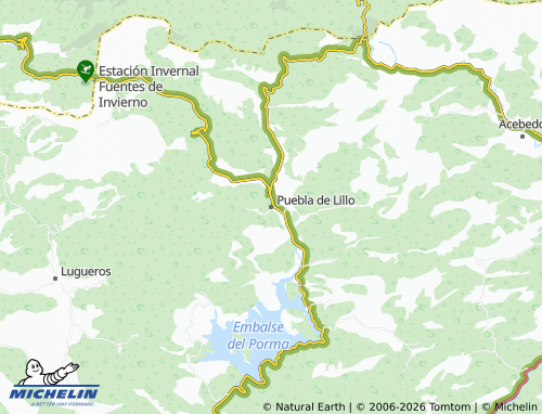 Mappa MICHELIN Puebla de Lillo - ViaMichelin