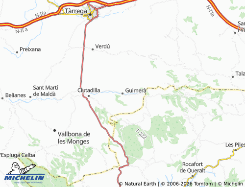 MICHELIN-Landkarte Guimerà - ViaMichelin
