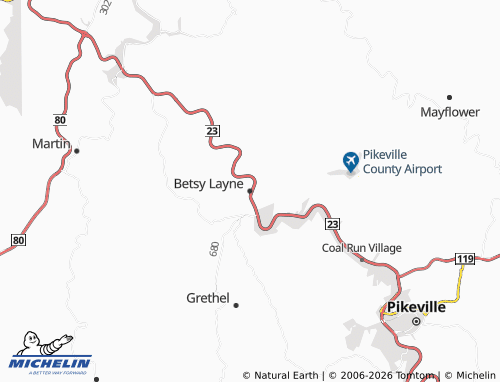 Carte MICHELIN Betsy Layne - ViaMichelin