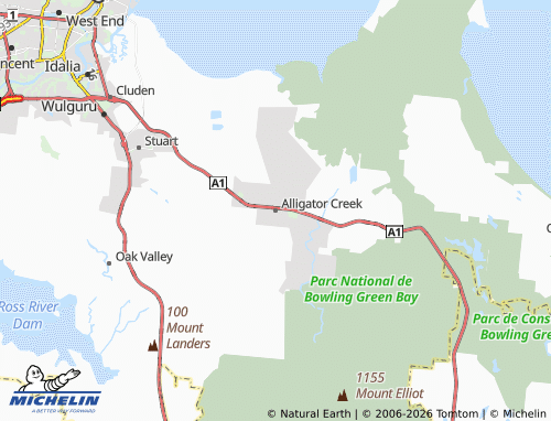 Mapa MICHELIN Alligator Creek - ViaMichelin