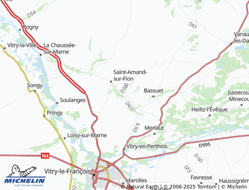MICHELIN Saint-Lumier-en-Champagne map - ViaMichelin