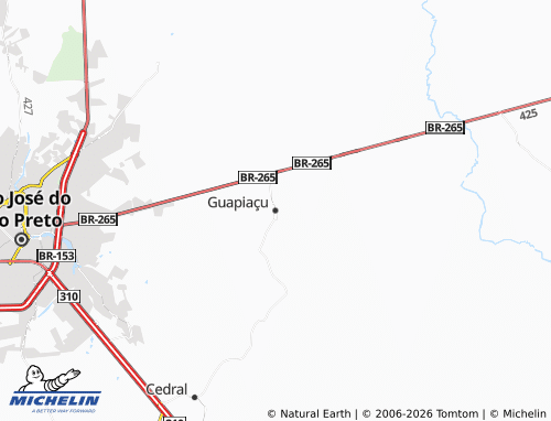 Mapa MICHELIN Guapiaçu - ViaMichelin