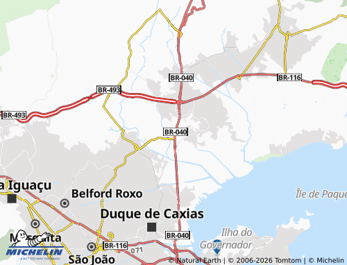 Mapa MICHELIN Chácaras Rio-Petrópolis - ViaMichelin