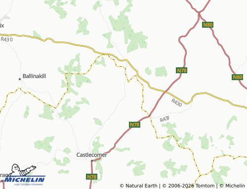 MICHELIN-Landkarte Clogh - ViaMichelin