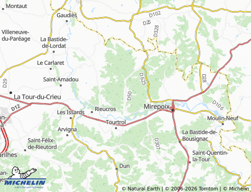 MICHELIN Manses map - ViaMichelin