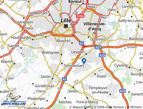 Carte MICHELIN Faches-Thumesnil - ViaMichelin