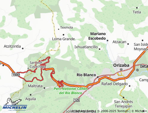 MICHELIN-Landkarte Sierra de Agua - ViaMichelin